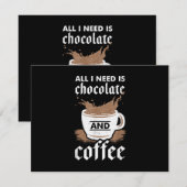 Ich Liebe Schokolade und Kaffee Begleitkarte (Vorne/Hinten)