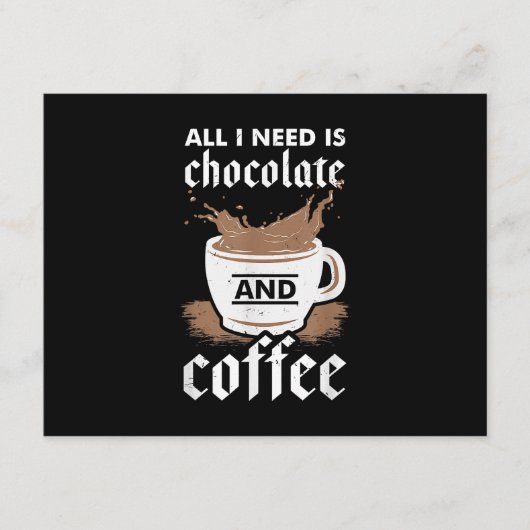 Ich Liebe Schokolade und Kaffee Begleitkarte (Vorderseite)