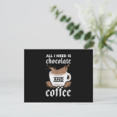 Ich Liebe Schokolade und Kaffee Begleitkarte (Stehend Vorderseite)