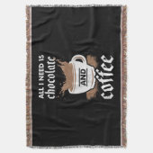 Ich Liebe Schokolade und Kaffee Decke (Vorderseite Vertikal)