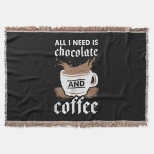 Ich Liebe Schokolade und Kaffee Decke
