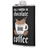 Ich Liebe Schokolade und Kaffee Flachmann (Links)