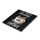 Ich Liebe Schokolade und Kaffee Fliese (Seite)