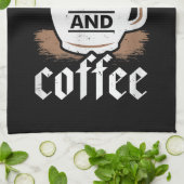Ich Liebe Schokolade und Kaffee Geschirrtuch (Gefaltet)