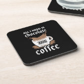 Ich Liebe Schokolade und Kaffee Getränkeuntersetzer (Linke Seite)