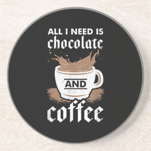 Ich Liebe Schokolade und Kaffee Getränkeuntersetzer