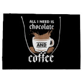 Ich Liebe Schokolade und Kaffee Große Geschenktüte (Rückseite)