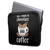 Ich Liebe Schokolade und Kaffee Laptopschutzhülle (Vorderseite Links)