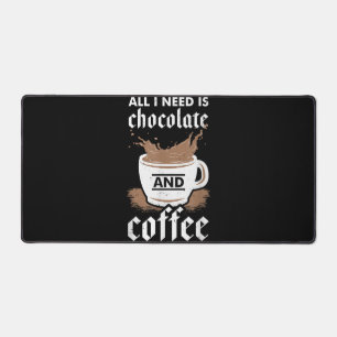 Ich Liebe Schokolade und Kaffee Schreibtischunterlage