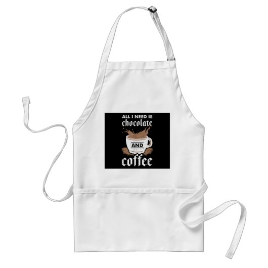 Ich Liebe Schokolade und Kaffee Schürze (Vorne)