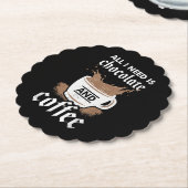 Ich Liebe Schokolade und Kaffee Untersetzer (angewinkelt)
