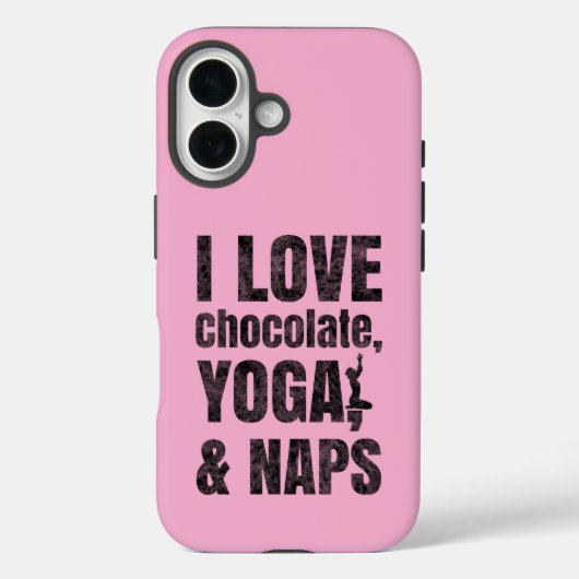 Ich liebe Schokolade, Yoga und Nickerchen | iPhone Case-Mate iPhone Hülle (Rückseite)