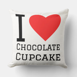 Ich liebe Schokoladen-Cupcake Kissen
