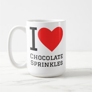 Ich liebe Schokoladen-Sprinkles Kaffeetasse
