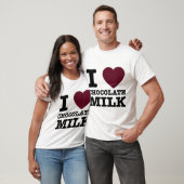 Ich liebe Schokoladenmilch-Design T-Shirt (Unisex)