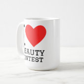 Ich liebe Schönheitswettbewerb Kaffeetasse (Vorderseite Links)