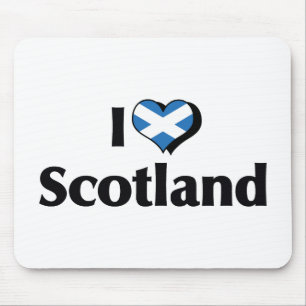 Ich liebe Schottland-Flagge Mousepad