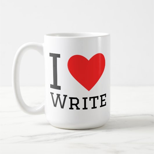 Ich liebe schreiben kaffeetasse (Links)