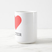 Ich liebe Schreiner Kaffeetasse (Mittel)