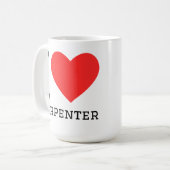 Ich liebe Schreiner Kaffeetasse (Vorderseite Links)