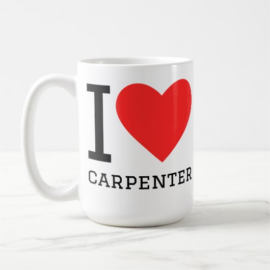 Ich liebe Schreiner Kaffeetasse (Links)