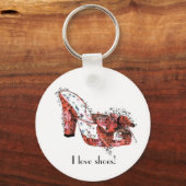 Ich Liebe Schuhe! Schlüsselanhänger (Vorderseite)