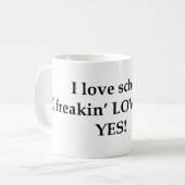 Ich Liebe Schule. Liebe, Mann, JA! Kaffeetasse (Vorderseite Links)