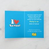 Ich Liebe Schule. Zurück zum Abschluss des Cartoon Karte (Innenseite)