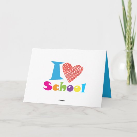 Ich Liebe Schule. Zurück zum Abschluss des Cartoon Karte (Rückseite)