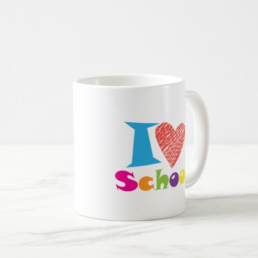 Ich Liebe Schule. Zurück zum Cartoon des Abschluss Kaffeetasse (VorderseiteRechts)