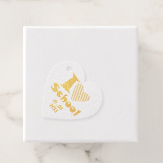 Ich Liebe Schule. Zurück zur Schule. Cartoon Absch Geschenkanhänger (Mit Box)