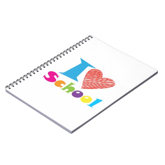 Ich Liebe Schule. Zurück zur Schule. Cartoon Absch Notizblock (Linke Seite)