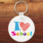 Ich Liebe Schule. Zurück zur Schule. Cartoon Absch Schlüsselanhänger (Vorderseite)
