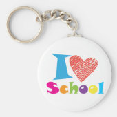 Ich Liebe Schule. Zurück zur Schule. Cartoon Absch Schlüsselanhänger (Vorne)