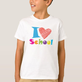 Ich Liebe Schule. Zurück zur Schule. Cartoon Absch T-Shirt