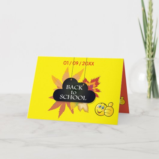 Ich Liebe Schule. Zurück zur Schule. Cartoon Karte (Vorderseite)