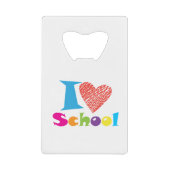 Ich Liebe Schule. Zurück zur Schule. Cartoon Niedl Geldbeutel Flaschenöffner (Vorderseite)