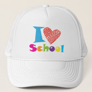 Ich Liebe Schule. Zurück zur Schule. Cartoon T - S Truckerkappe