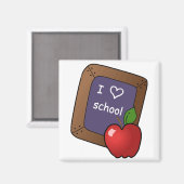 Ich Liebe Schulmagnet Magnet (Vorderseite/Rückseite)