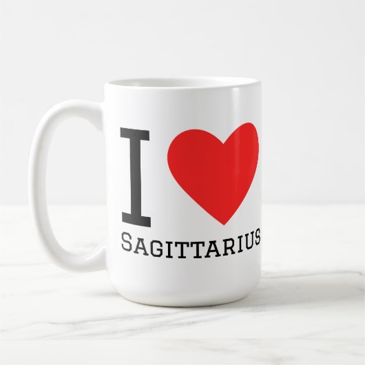 Ich liebe Schütze Kaffeetasse (Links)