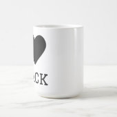 Ich liebe Schwarz Kaffeetasse (Mittel)