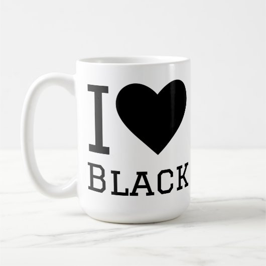 Ich liebe Schwarz Kaffeetasse (Links)