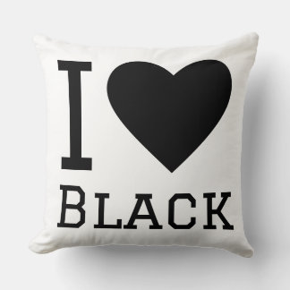 Ich liebe Schwarz Kissen
