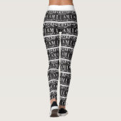 Ich liebe schwarz-weiße Leggings (Rückseite)