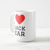 Ich liebe Schwarzbären Kaffeetasse (Vorderseite Links)