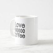 Ich liebe schwarze Kaffeetasse (Vorderseite Links)