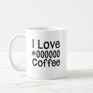 Ich liebe schwarze Kaffeetasse