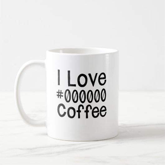 Ich liebe schwarze Kaffeetasse (Links)