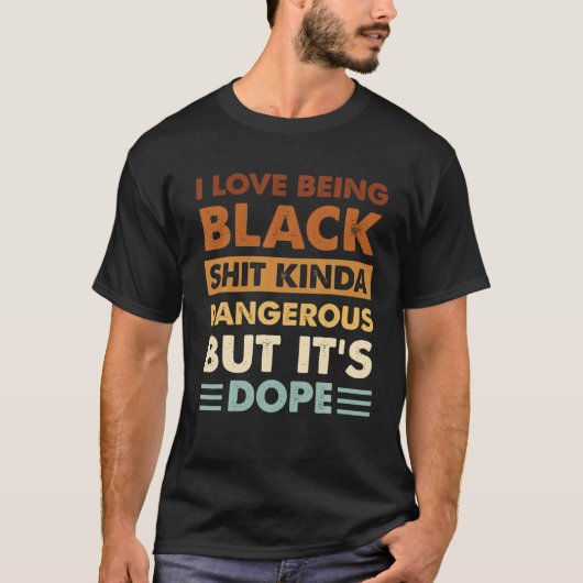 Ich Liebe schwarze, lustige Afroamerikaner Männer T-Shirt (Vorderseite)