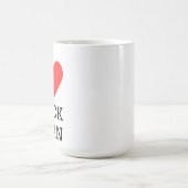 Ich liebe schwarzen Schwan Kaffeetasse (Mittel)